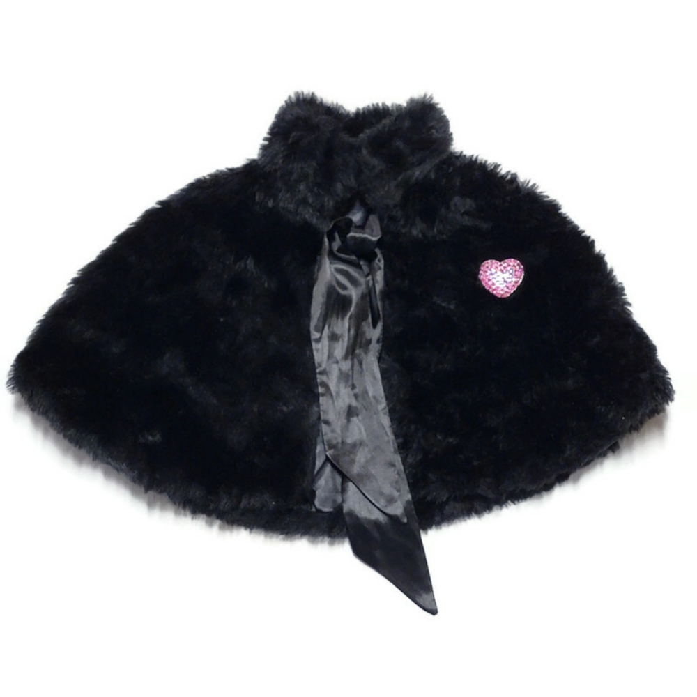 Toby N.Y.C. Shaw Black Faux Fur size 4-14